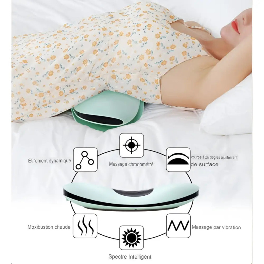 Appareil de Massage Vibrant pour le Dos Smart Lumbar Pro → Masażer Wibracyjny na Plecy Smart Lumbar Pro Massaggiatore Vibrante per la Schiena Smart Lumbar Pro