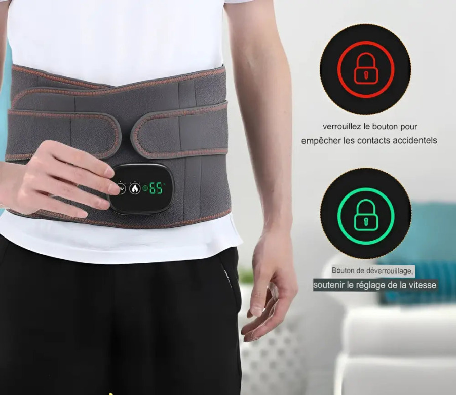 Ceinture Lombaire Chauffante Médicale → Pas Lędźwiowy z Ogrzewaniem dla Komfortu Cintura Lombare Riscaldata per il Comfort