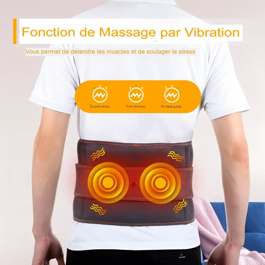 Ceinture Lombaire Chauffante Médicale → Pas Lędźwiowy z Ogrzewaniem dla Komfortu Cintura Lombare Riscaldata per il Comfort