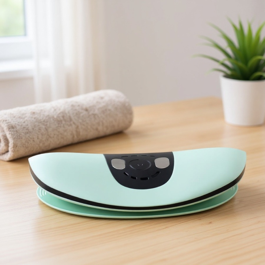 Massaggiatore Vibrante per la Schiena Smart Lumbar Pro su tavolo in legno Massaggiatore Vibrante per la Schiena Smart Lumbar Pro su tavolo in legno