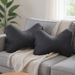Due cuscini da viaggio in memory foam per il divano Due cuscini da viaggio in memory foam per il divano