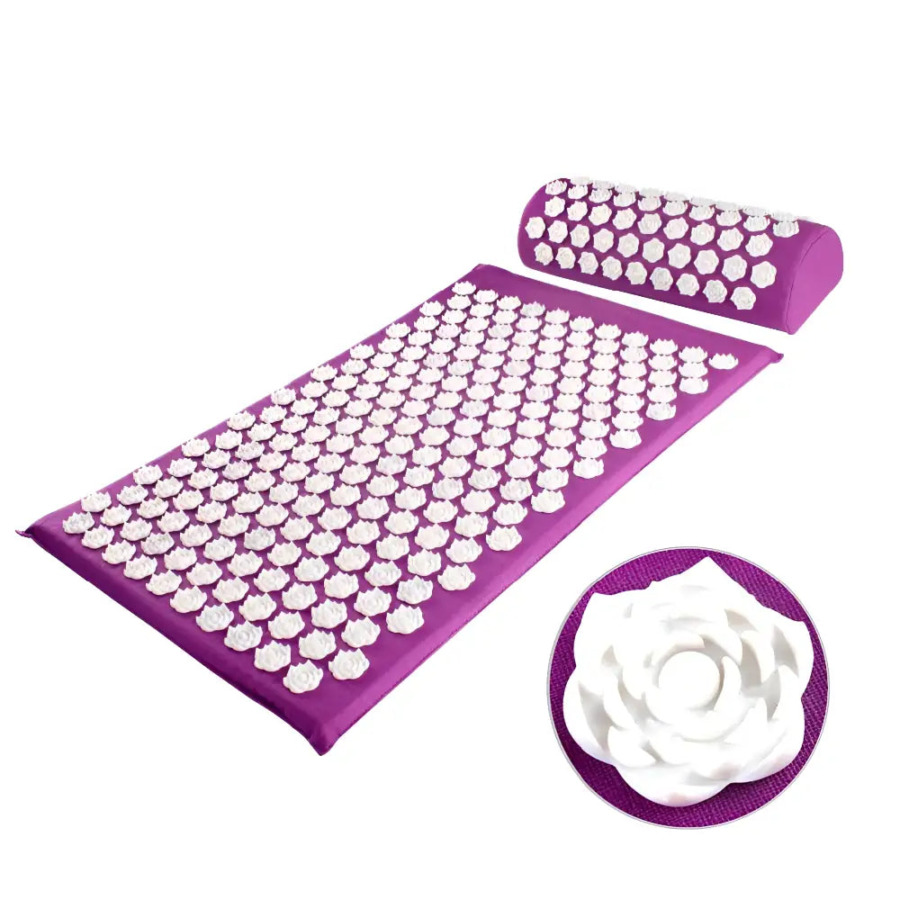 Tapis d'Acupression Fleur de Lotus Anti Douleurs → Mata Akupresurowa Kwiat Lotosu Wspierająca Ulgę Tappetino Agopressione Fiore di Loto per il Sollievo