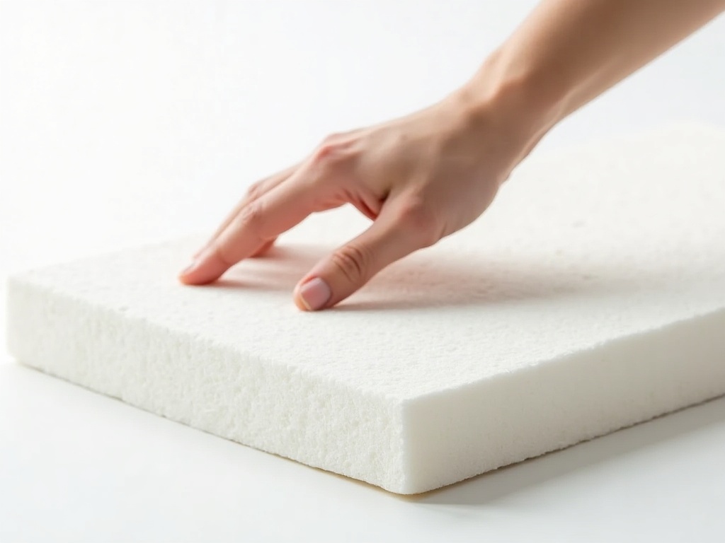 La memory foam del cuscino da seduta torna lentamente in forma dopo la pressione
