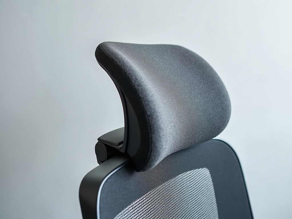 Cuscino lombare in memory foam sullo schienale di una sedia da ufficio