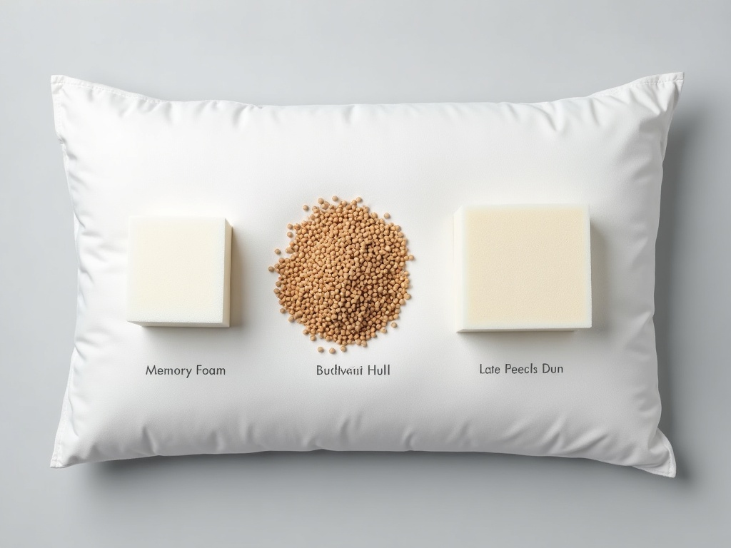 Confronto tra imbottiture di cuscini ortopedici: memory foam, gusci di grano saraceno, lattice
