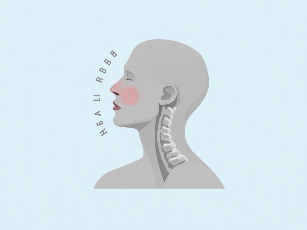 Schema che mostra la pressione del peso della testa sulla colonna cervicale durante il sonno in posizione seduta