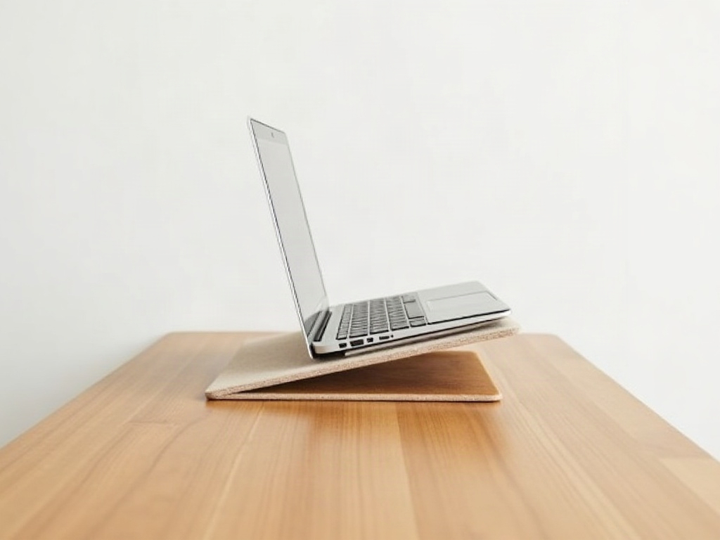 Cuscino a cuneo come supporto per laptop sulla scrivania